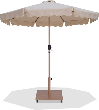 Amalfi - Aluminum Patio Umbrella - Light Brown Base / Light Brown Pole