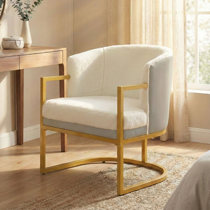 Upholstered Reading Accent Armchair For Living Room