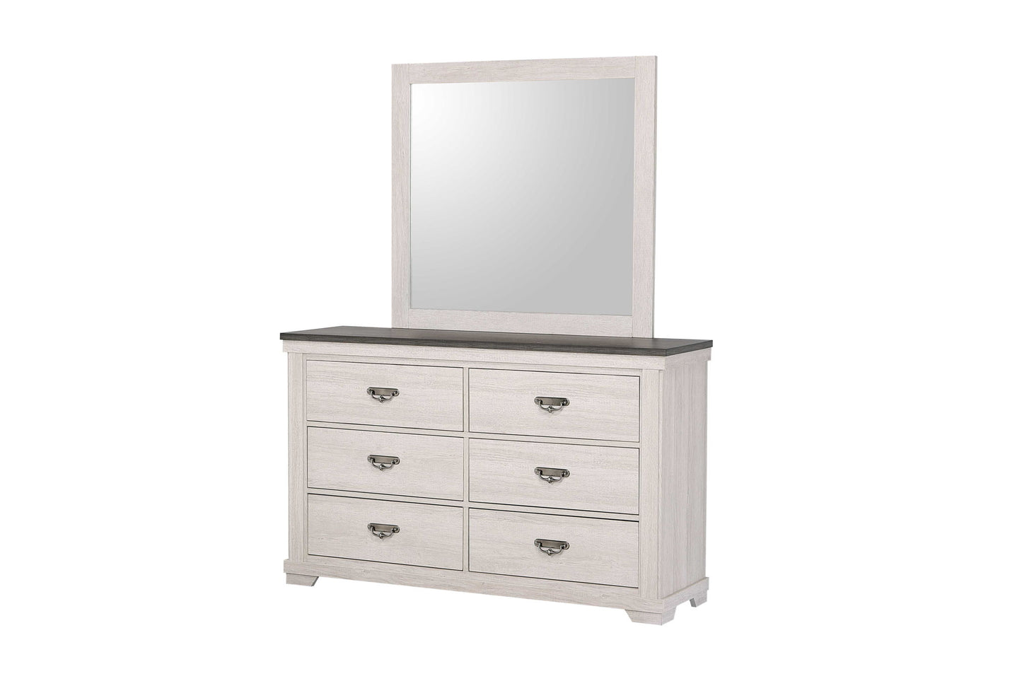 Leighton - Dresser & Mirror - White