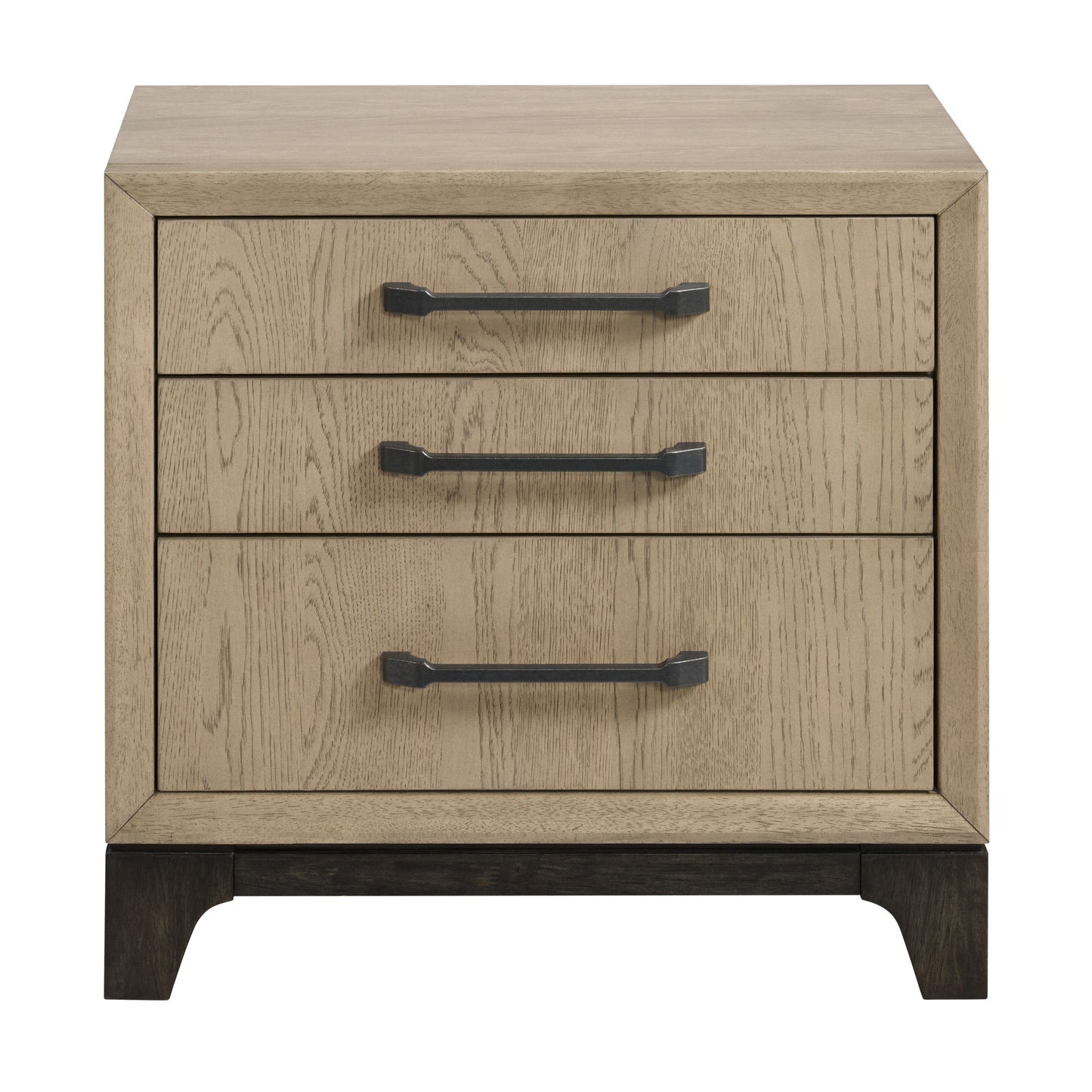 3 Drawer Nightstand With USB Charging Port - Brown