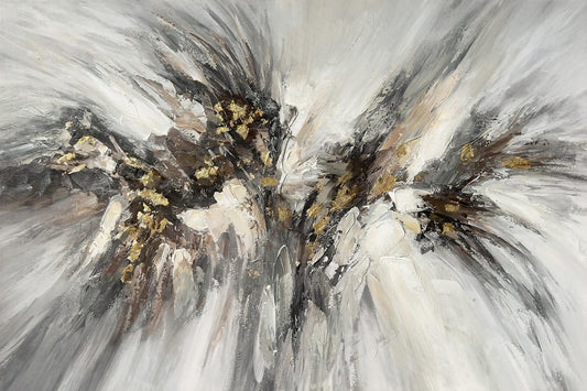 Warp Speed Abstract - Hand-painted Wrapped Canvas