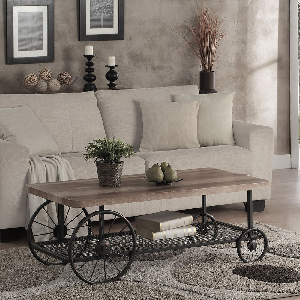 Francie - Coffee Table - Oak & Antique Gray