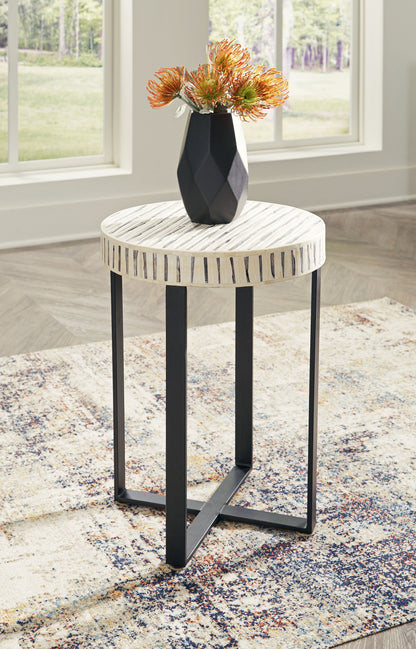 Crewridge - Accent Table - Black / Cream