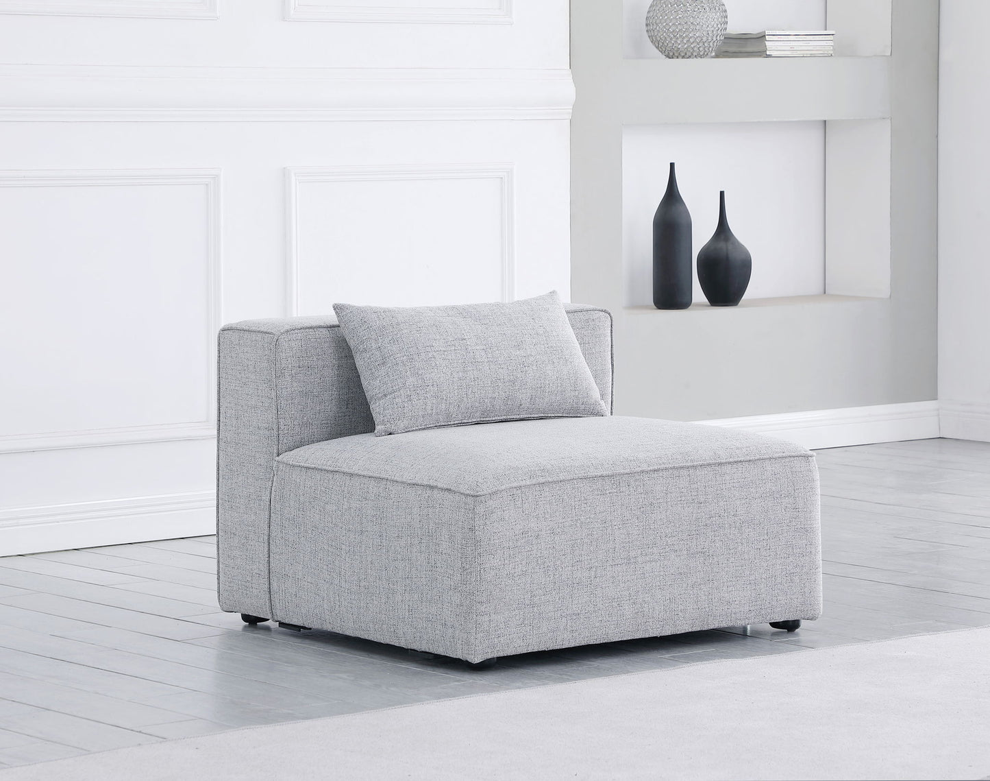 Cube - Linen Armless Chair