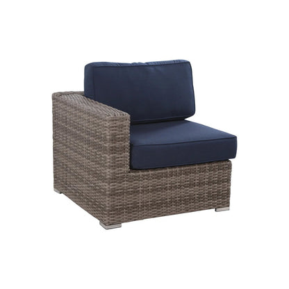 Right Left Sectional 1 Patio Chair With Cushions - Multicolor