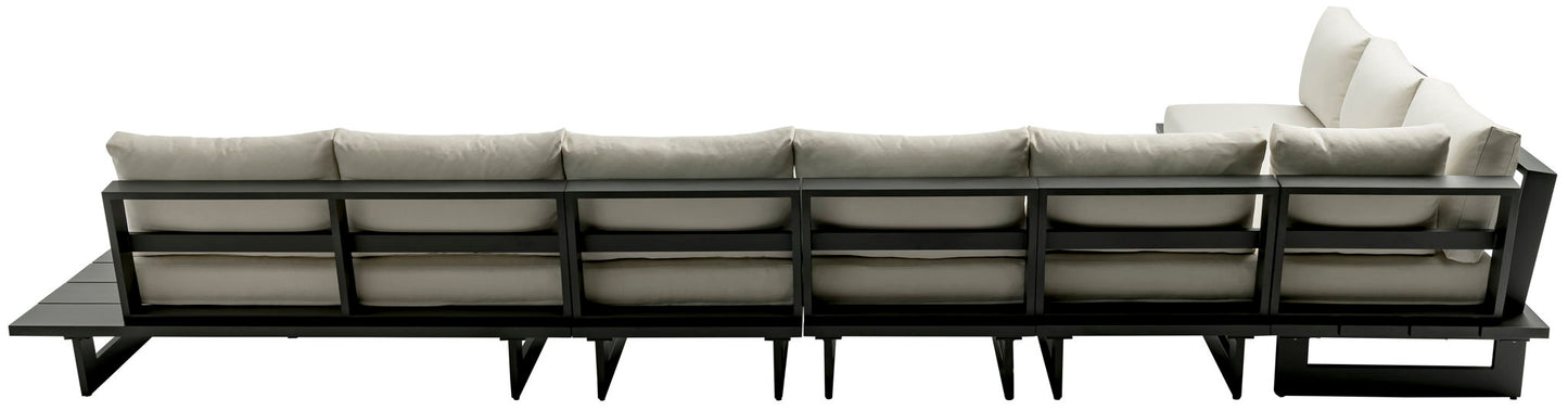 Maldives - 6 Piece Water Resistant Outdoor Patio Modular Sectional With Gray Base