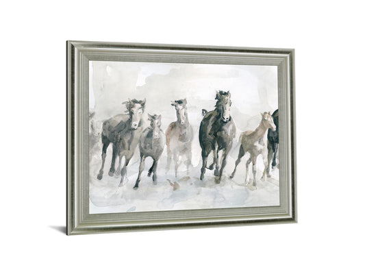 Galloping Mist - 28" x 34" Framed Wall Art