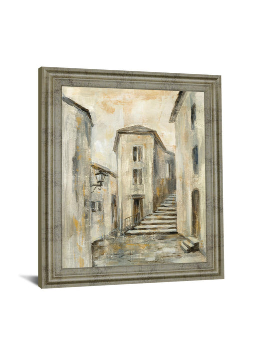 Golden Alleyway - 28" x 34" Framed Wall Art
