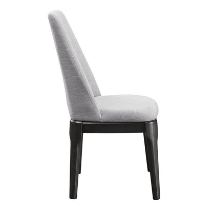 Madan - Side Chair (Set of 2) - Light Gray Linen & Gray Oak