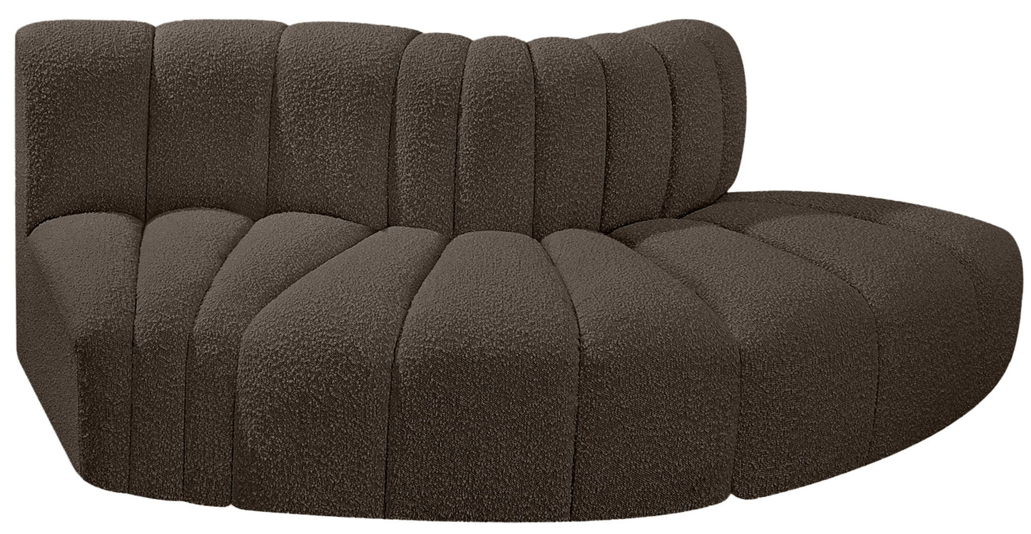 Arc - Boucle Fabric 3 Piece Modular Sofa