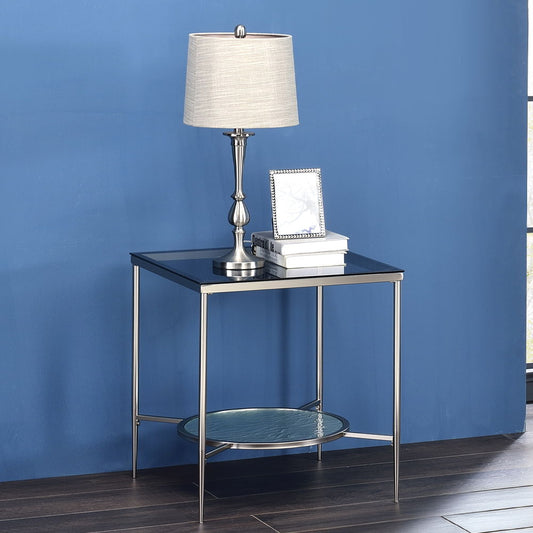 Adelrik - End Table - Glass & Chrome
