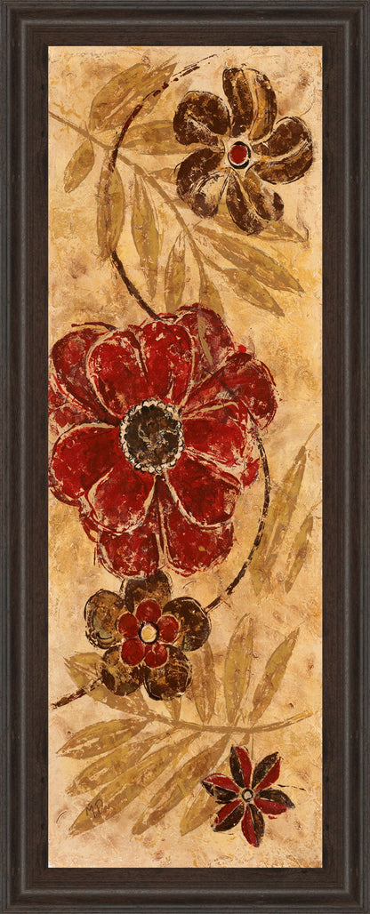 Touch Of Honey Il By Maria Donovan - Framed Print Wall Art - Red