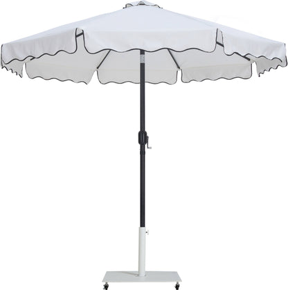 Amalfi - Aluminum Patio Umbrella - White Base / Black Pole