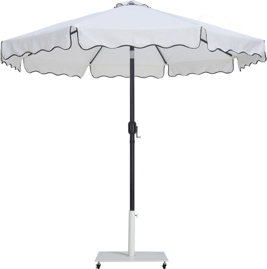 Amalfi - Aluminum Patio Umbrella - White Base / Black Pole