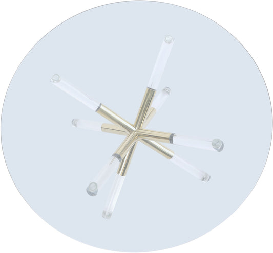 Mercury - Glass Dining Table - Pearl Silver