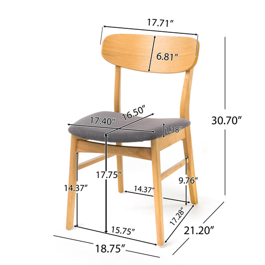 Brilliantine - Dining Chair With Cushion And Wood Frame (Set of 2)