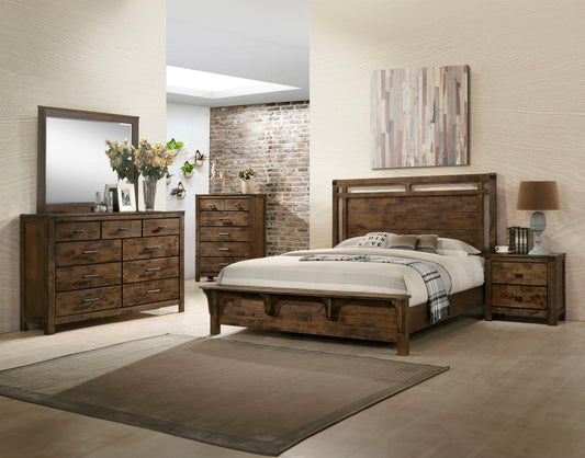 Curtis - King 5 Piece Bedroom Set - Dark Oak