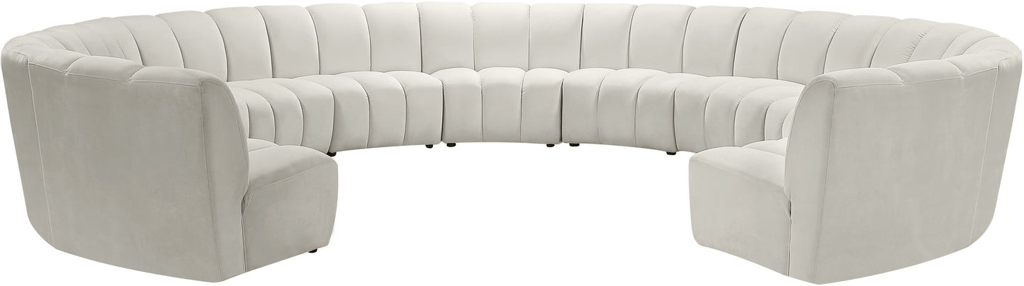 Infinity - 11 Piece Velvet Modular Sectional