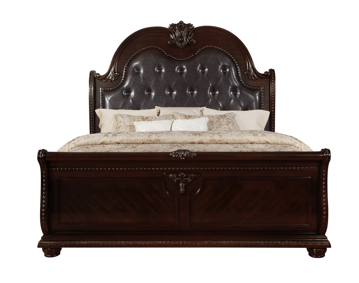 Stanley - Queen 5 Piece Panel Bedroom Set - Cherry