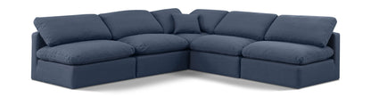Indulge - Linen 5 Piece Modular Corner Armless Sectional