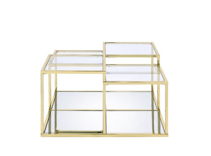 Uchenna - Coffee Table - Clear Glass & Gold
