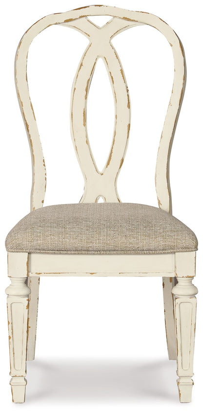 Realyn - Dining UPH Side Chair (Set of 2) - Ribbonback - Chipped White