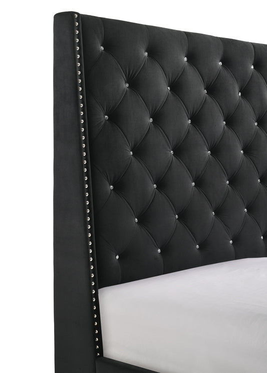 Chantilly - King Upholstered Bed - Black