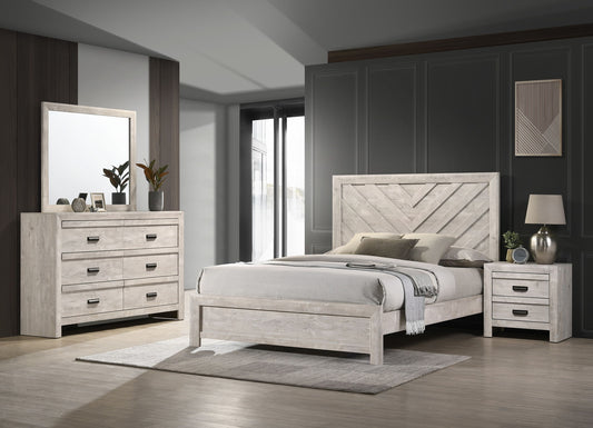 Valor - Queen 4 Piece Bedroom Set - Antique White