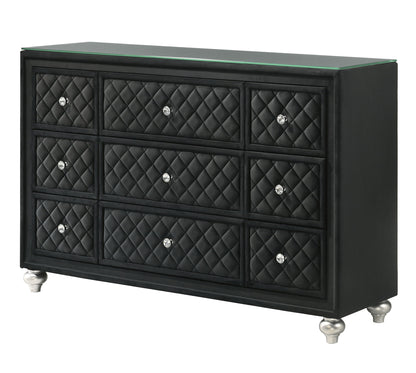 Cameo - Dresser & Mirror - Black