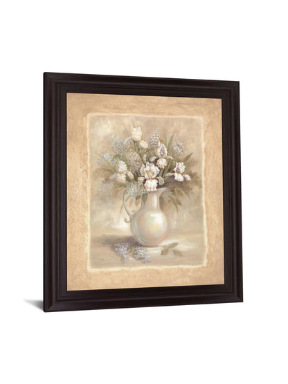 Ivory Blossom Pitcher - 28" x 34" Framed Wall Art