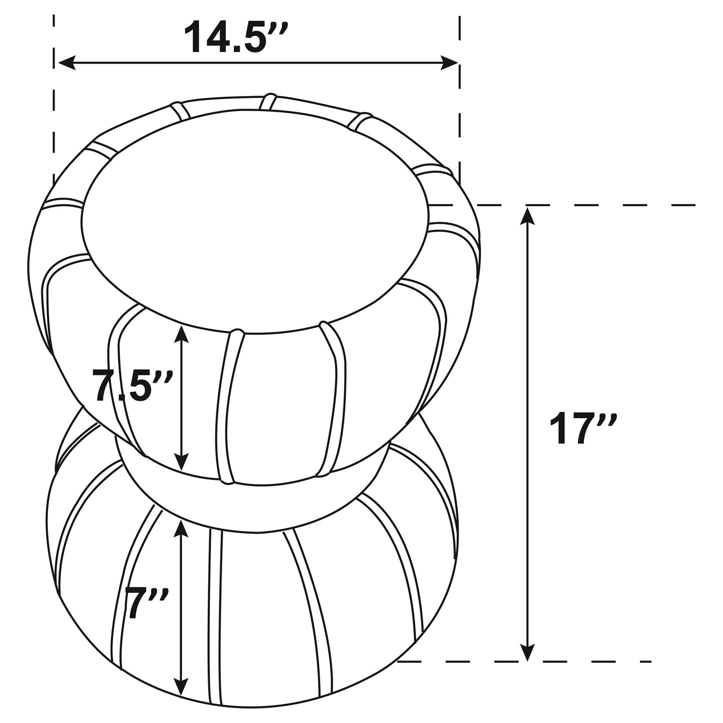 Round Upholstered Ottoman Pouf With y Soft Upholstery