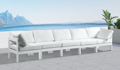 Nizuc - Outdoor Patio 5 Seat Modular Sofa With White Frame