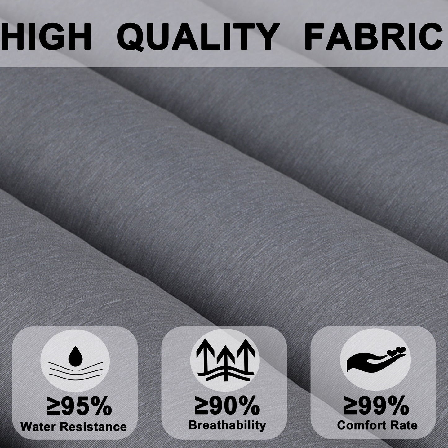 2 Piece Outdoor Chaise Lounge Chair Cushion Set