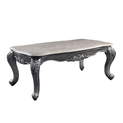Ariadne - Coffee Table - Marble Top & Platinum