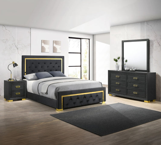 Pepe - Queen 4 Piece Bedroom Set - Black