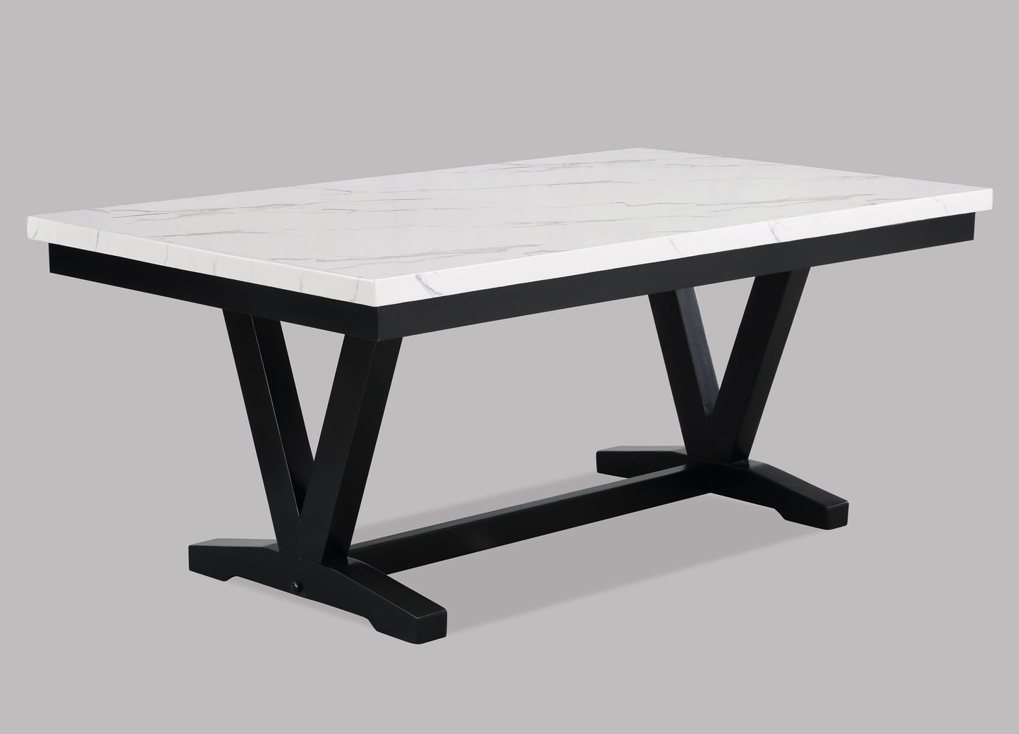 Tanner - 6 Piece Dining Room Set - White / Black