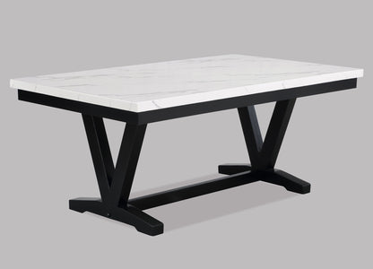 Tanner - 6 Piece Dining Room Set - White / Black