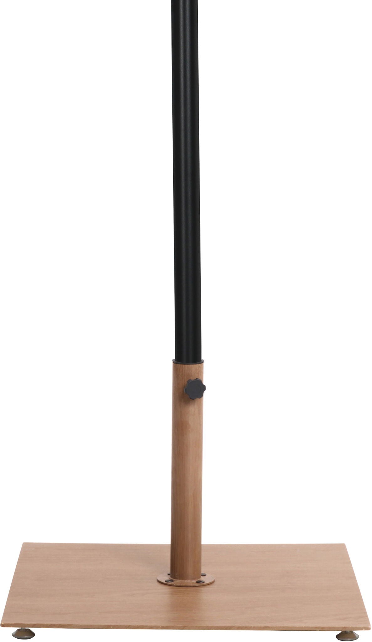 Fiji - Aluminum Patio Umbrella With Square Teak And Black Base