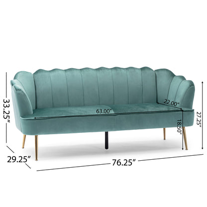 Modern Glam 3 Seater Sofa With Texture