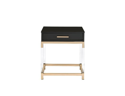 Adiel - End Table - Black & Gold