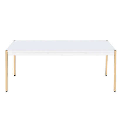 Otrac - Coffee Table - White & Gold