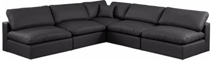 Comfy - 5 Piece Faux Leather Modular Corner Armless Sectional