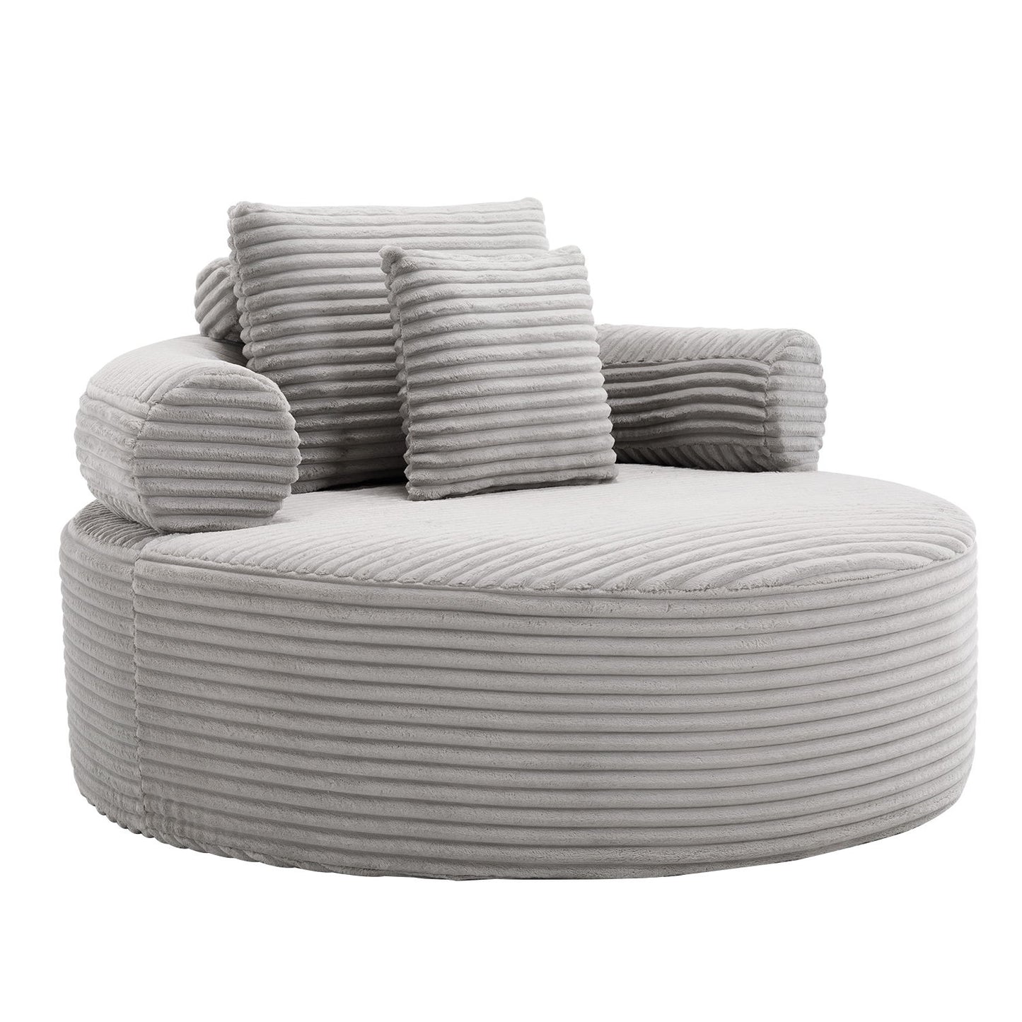 Round Sofa Bed With 3 Pillows For Living Room