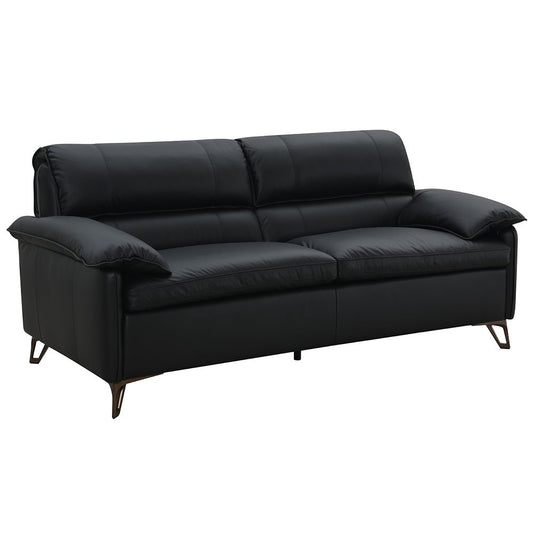 Eilene - Loveseat - Black Top Grain Leather