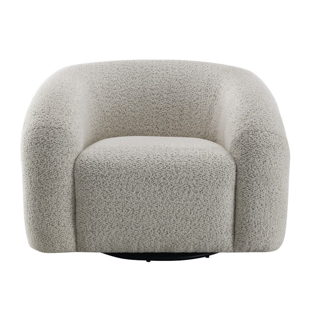 Irma - Chair With Swivel - Gray Boucle