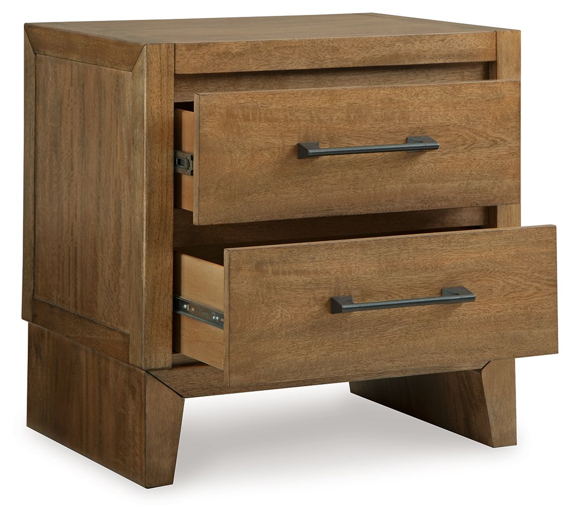 Sherbana - Two Drawer Night Stand - Light Brown