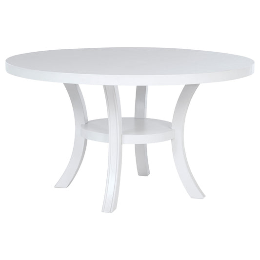Tyler Pearl - 5 Piece Round Dining Table Set - White