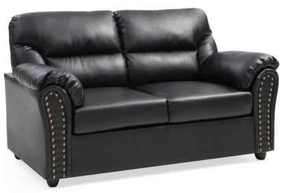 Padded Love Seat For Modern Living - Black