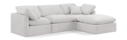 Indulge - Velvet 4 Piece Modular Sectional With Chaise