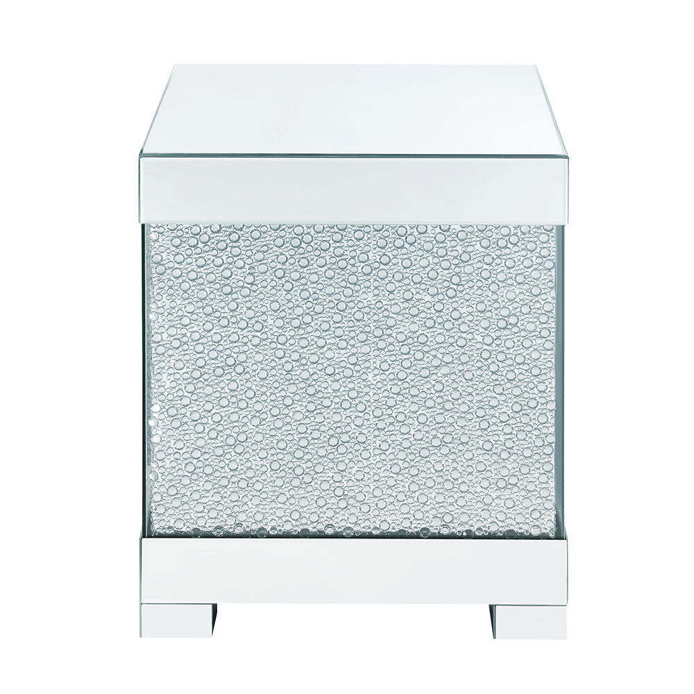 Mallika - End Table - Mirrored & Faux Round Crystals